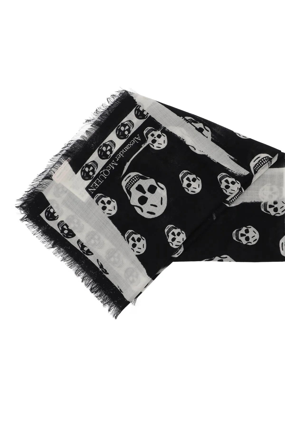 Alexander Mcqueen Slashed Skull Scarf