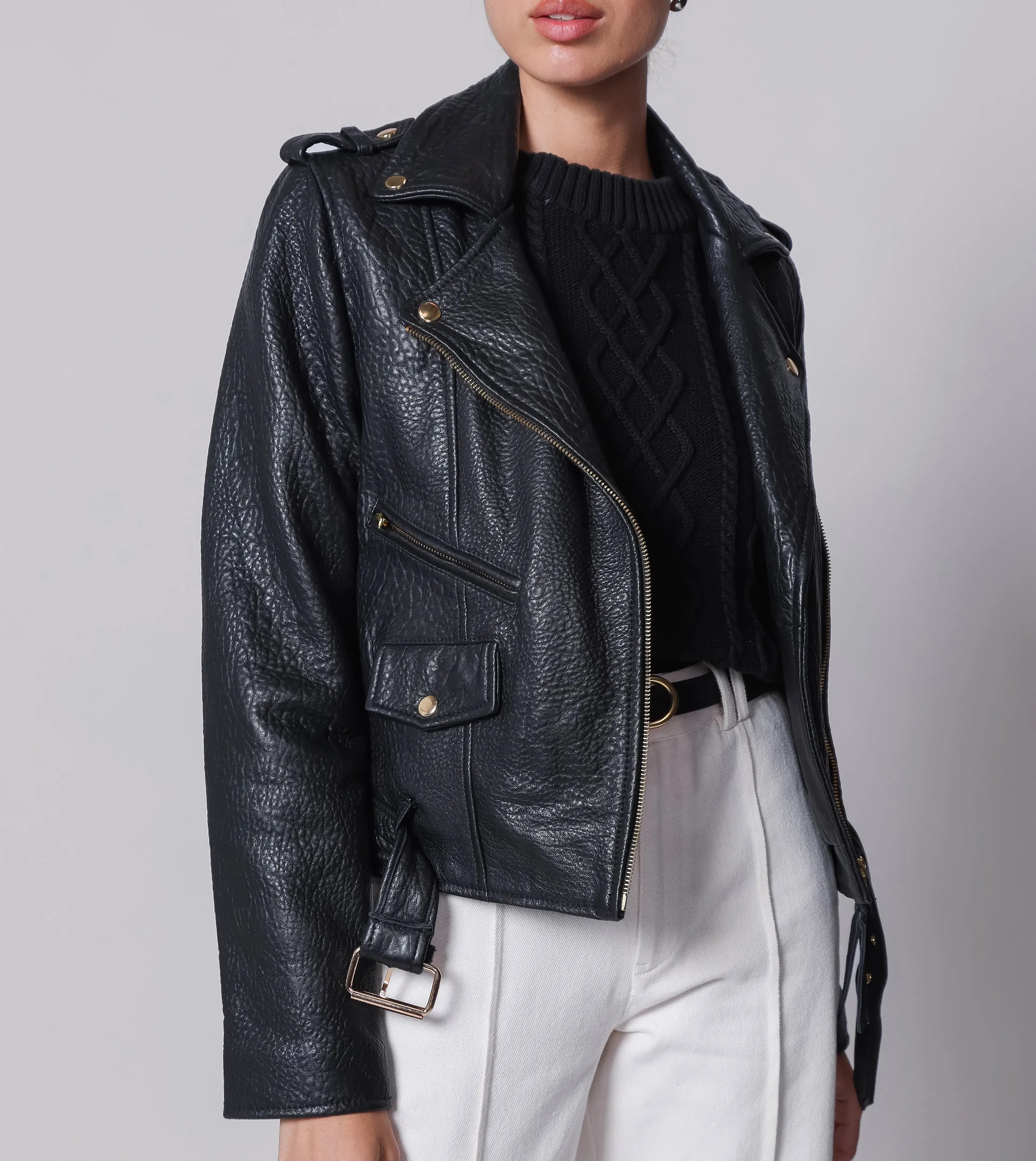 Asher Leather Jacket | Black