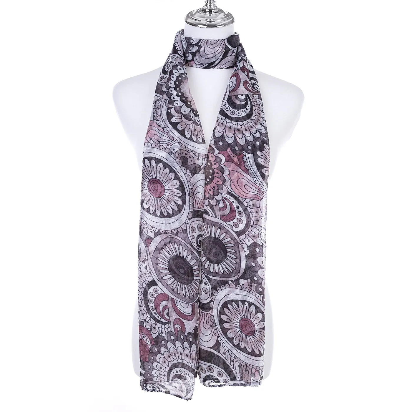 Ayla Circle Grey Scarf