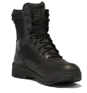 Belleville Mens Black Leather Spear Point 8in Side Zip Military Boots