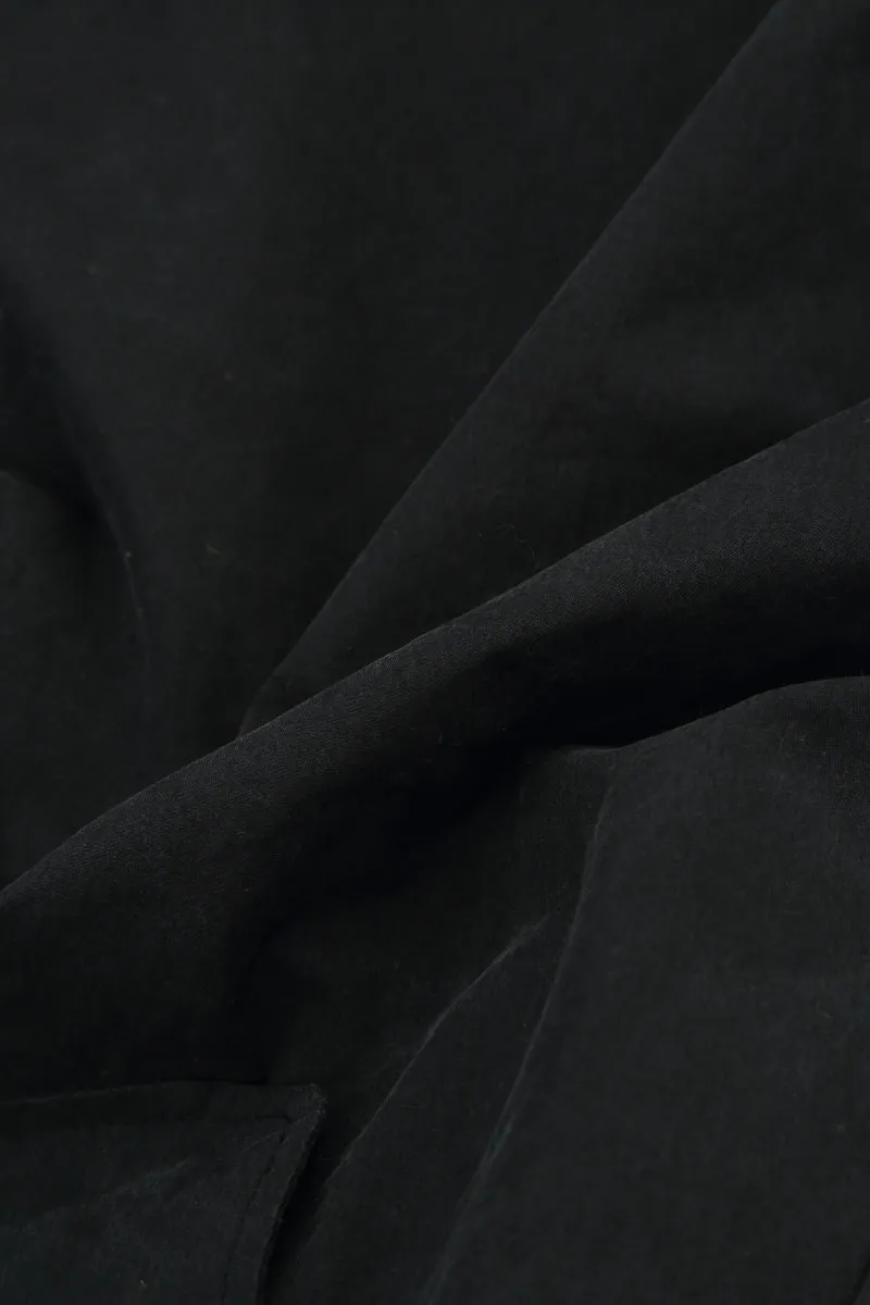 Black Padded Cotton Scarf