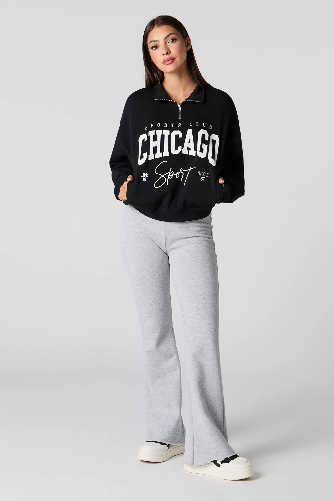 City Graphic Quarter Zip Sweatshirt