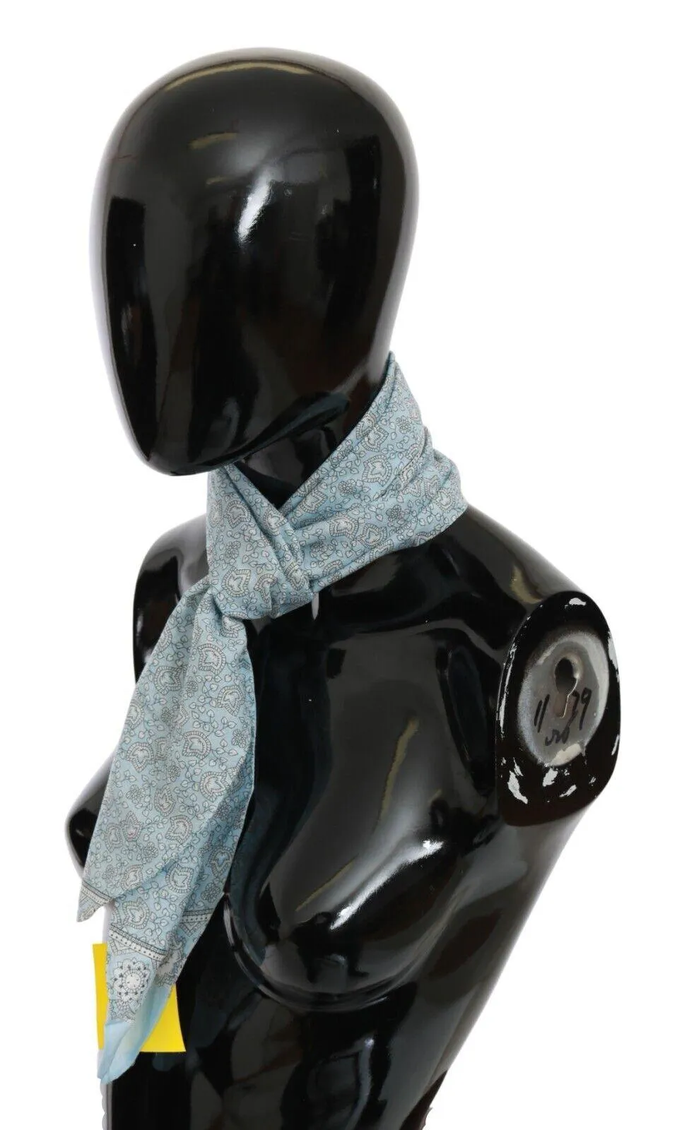 Ermanno Scervino Light Blue Bandana Wrap Shawl Foulard Scarf