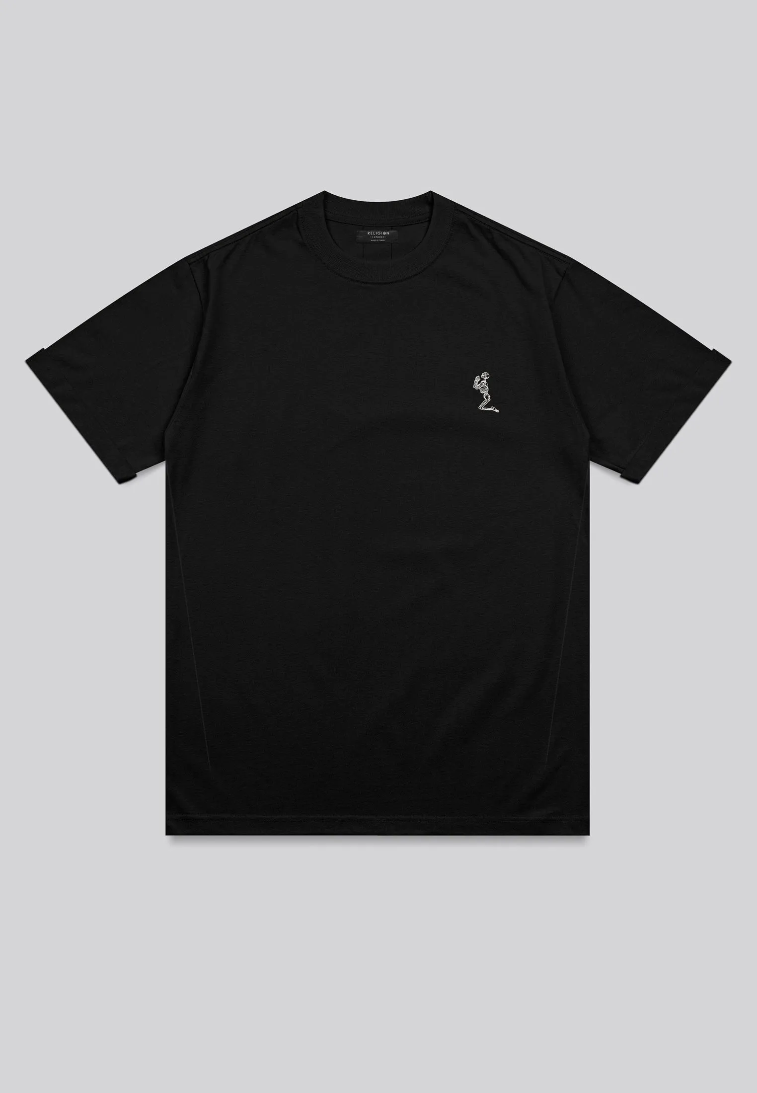 ESSENTIAL ROLLED CUFF T-SHIRT BLACK