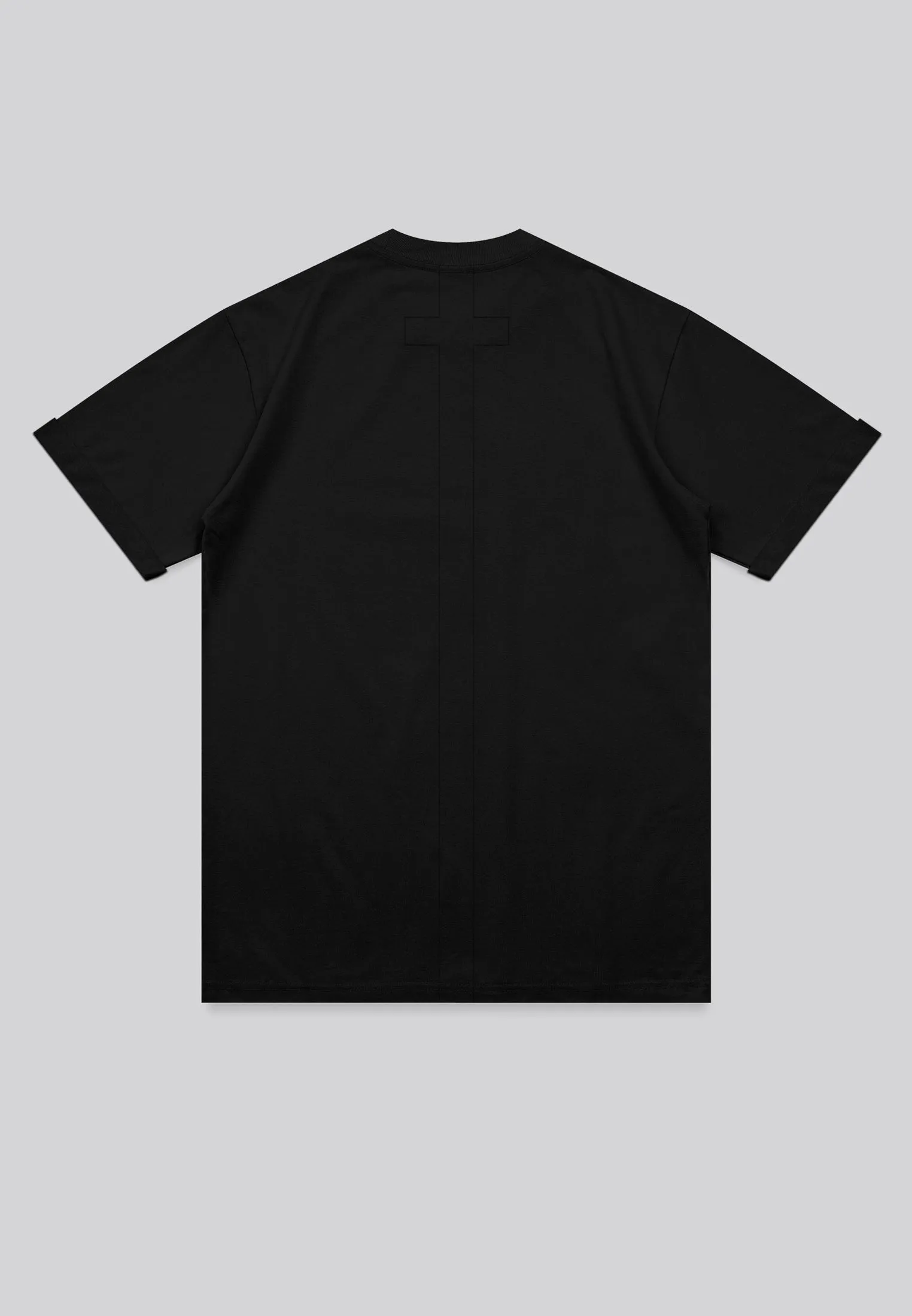 ESSENTIAL ROLLED CUFF T-SHIRT BLACK