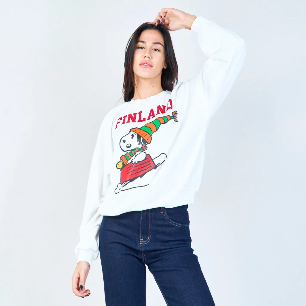 Finland graphic oversized sweatshirt wholesale