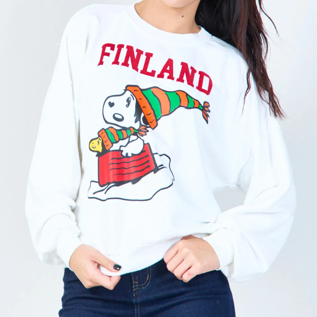 Finland graphic oversized sweatshirt wholesale