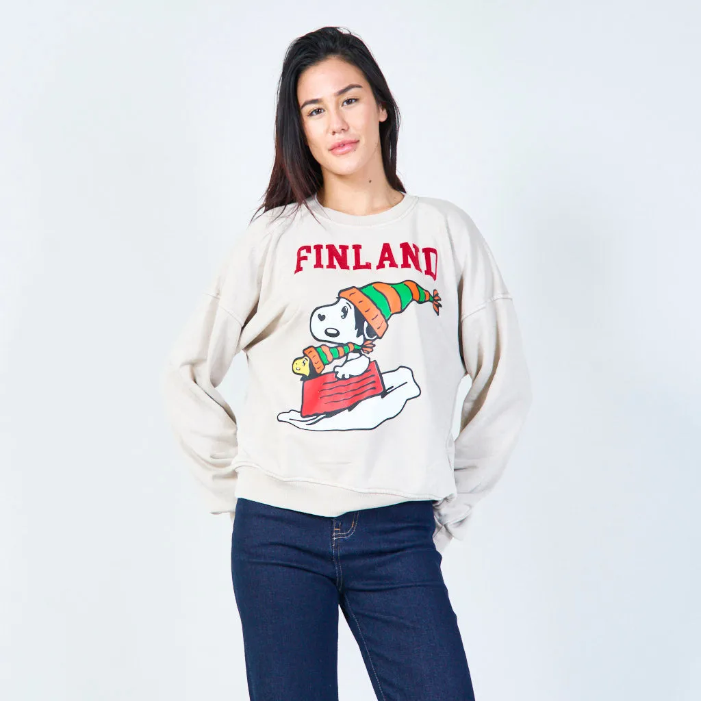 Finland graphic oversized sweatshirt wholesale