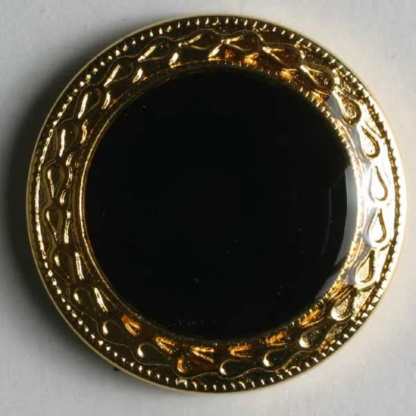 Gold Edged Enamel Button 1468