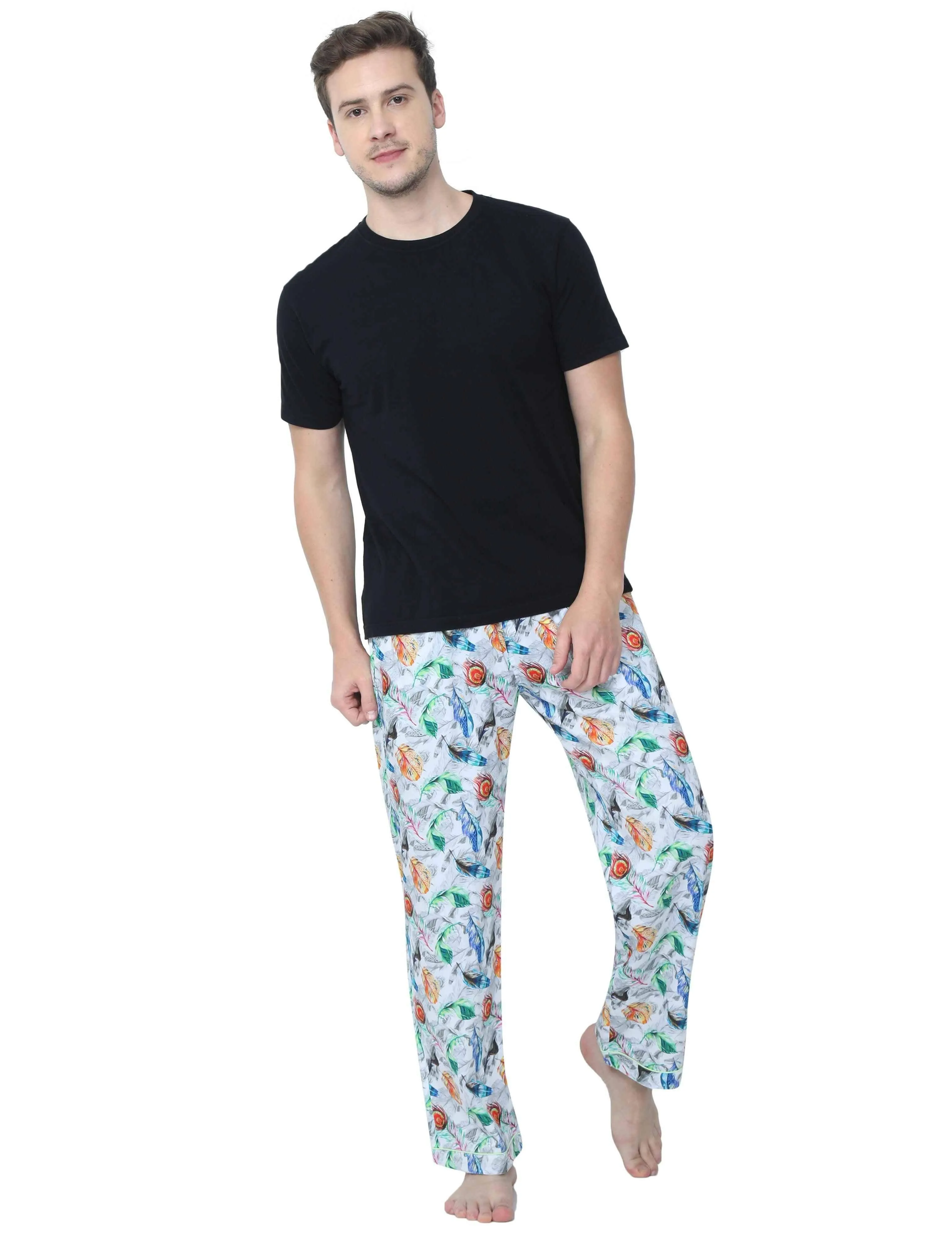 GUNIAA MEN'S FLAME  PRINTED FULL PANT