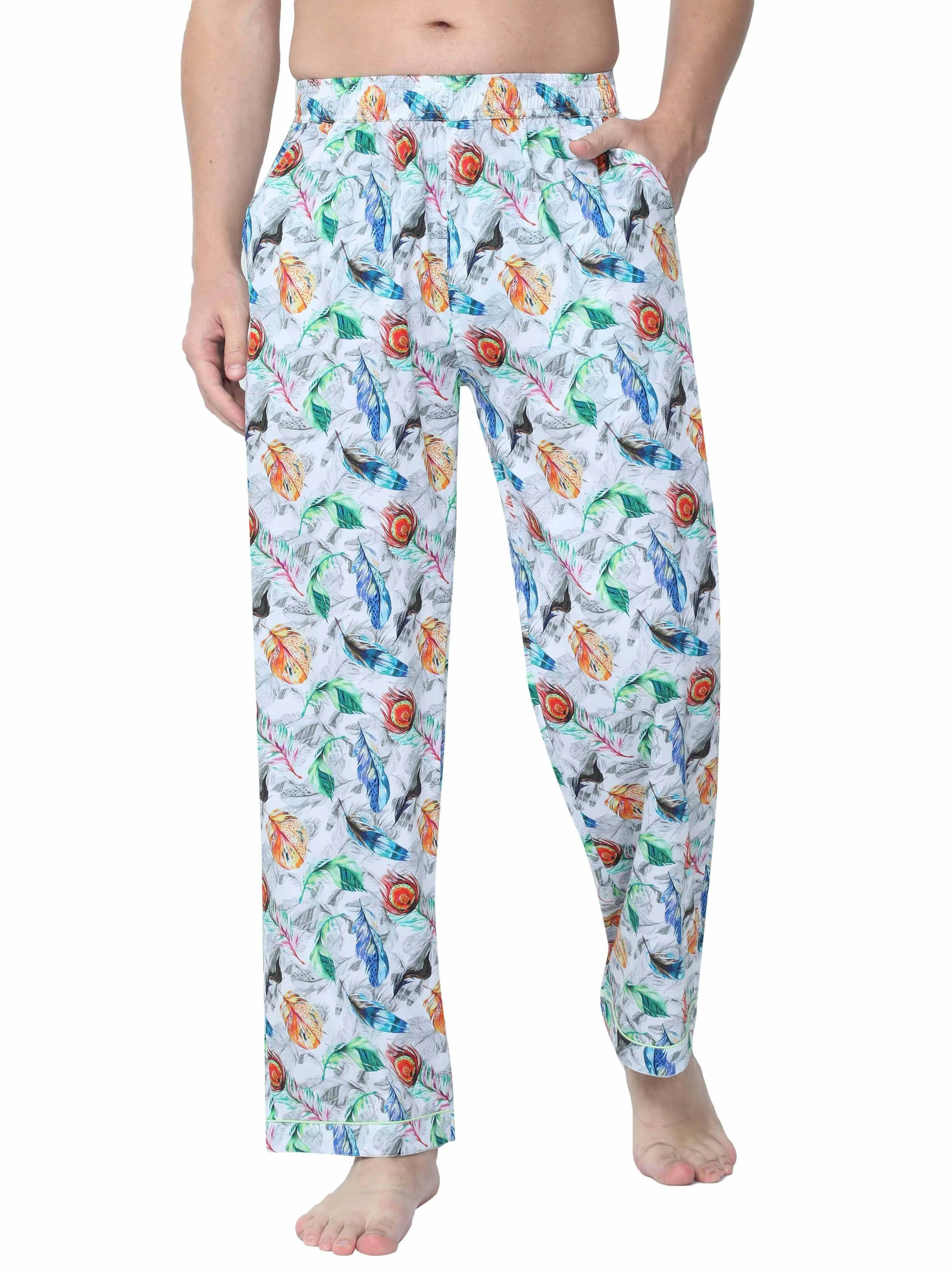 GUNIAA MEN'S FLAME  PRINTED FULL PANT