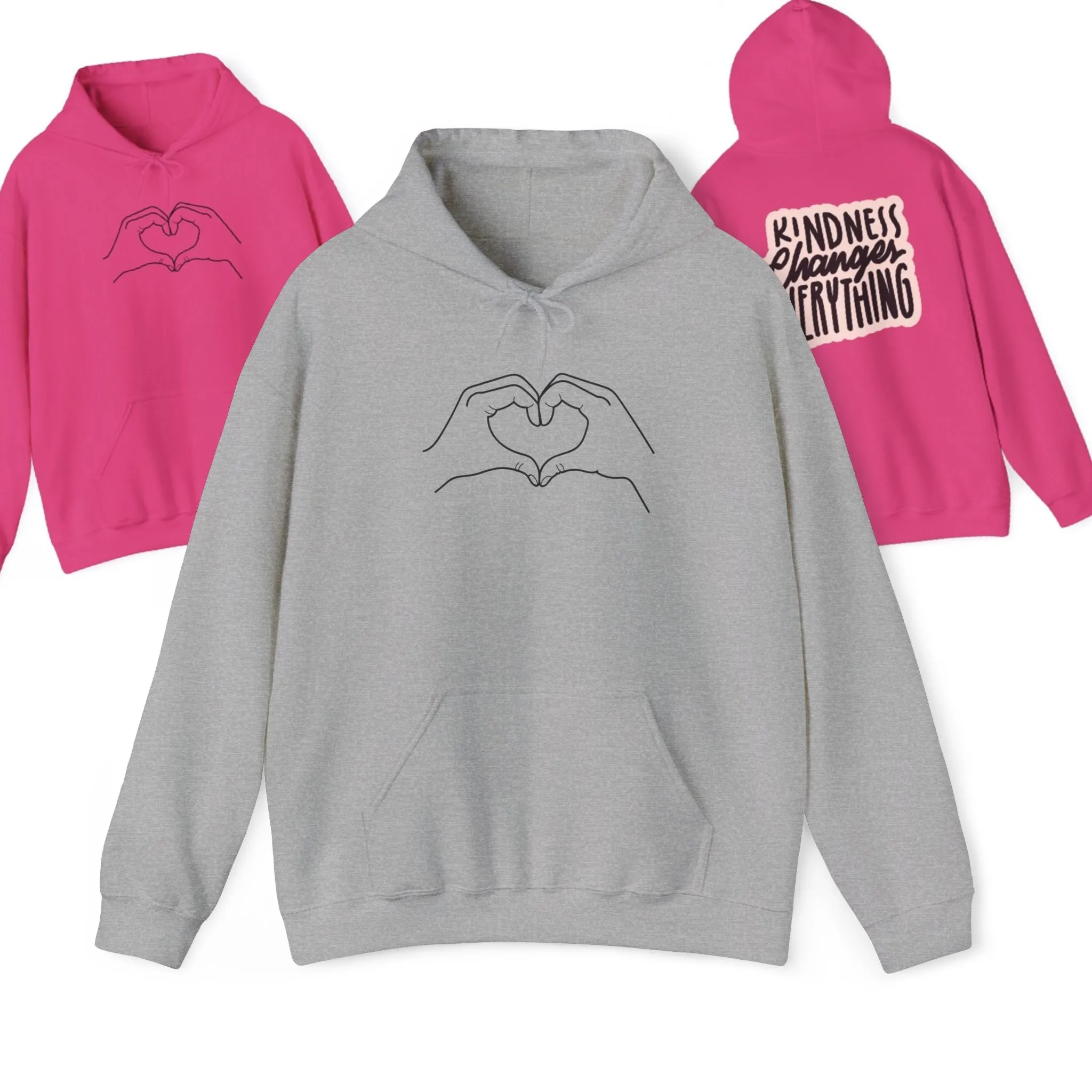 Heart Hands Kindness Hoodie, Unisex Loving Sweatshirt for All Occasions, Gift for Friends, Cozy Casual Fashion, Kindness