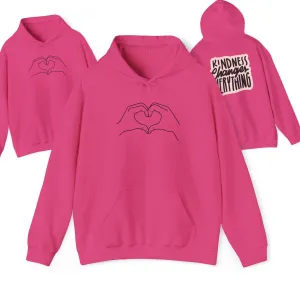 Heart Hands Kindness Hoodie, Unisex Loving Sweatshirt for All Occasions, Gift for Friends, Cozy Casual Fashion, Kindness