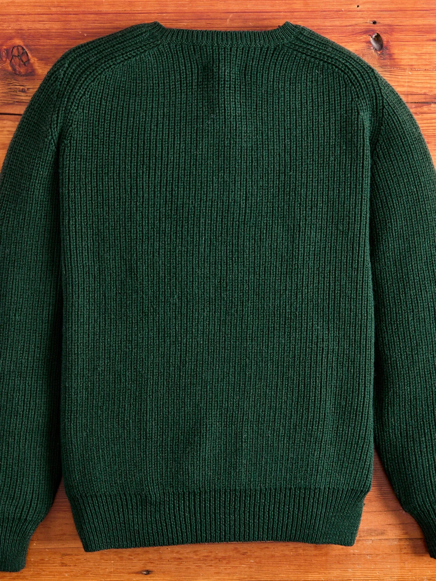 Highland Shakerknit Sweater in Evergreen