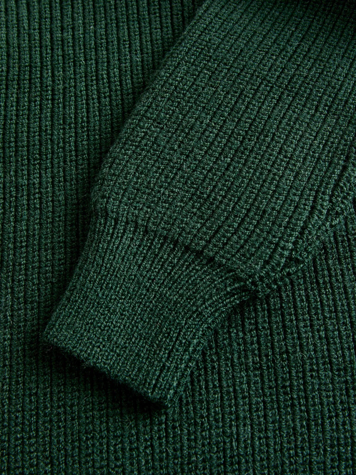 Highland Shakerknit Sweater in Evergreen