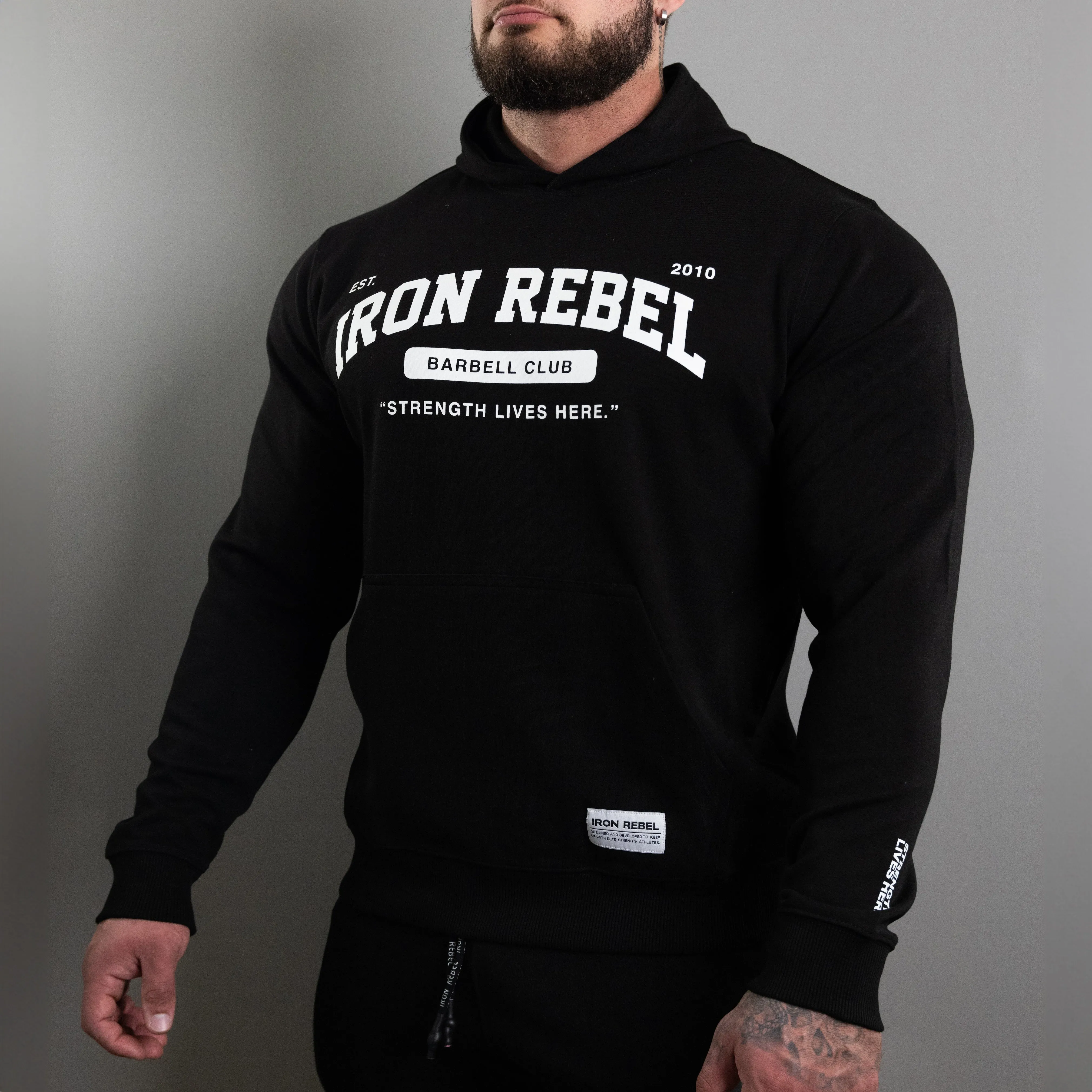 IR Barbell Club Hoodie (Black)