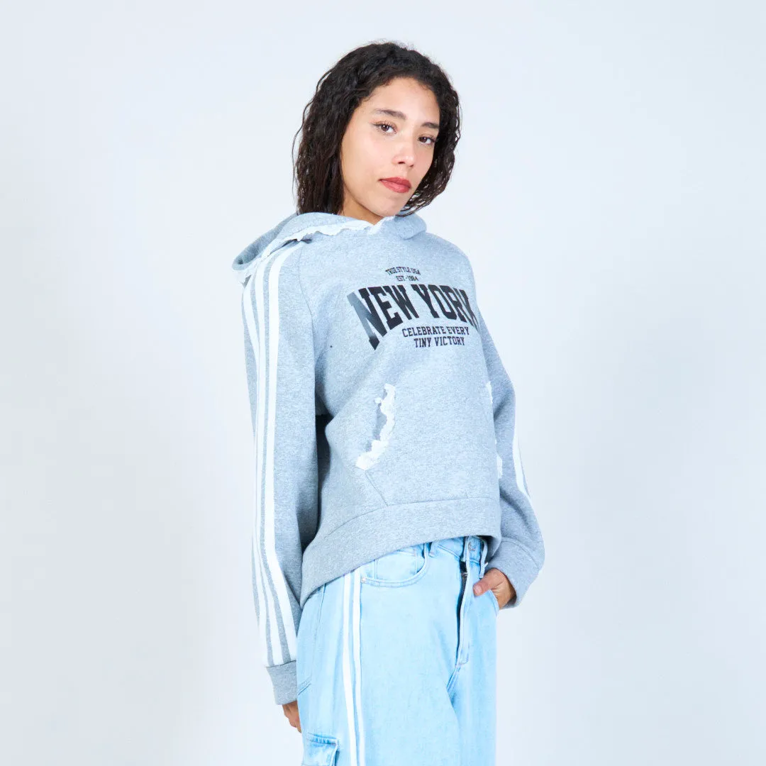 Lace-trimmed sporty hoodie wholesale