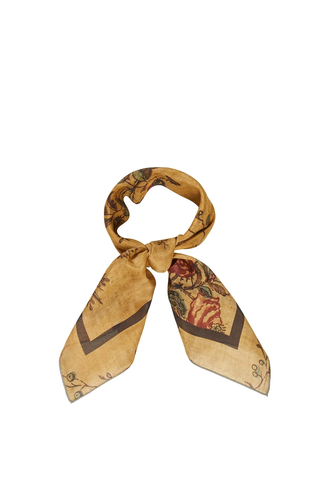 Light Ochre Bloom Scarf Yellow