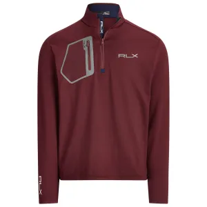 Luxury Performance Knit Quarter Zip Harvard Wine - AW23