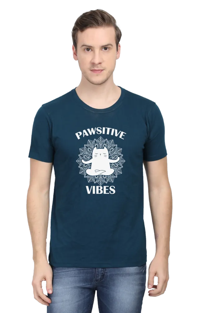 Men Half Sleeves Classic T-Shirt - Pawsitive-Vibes