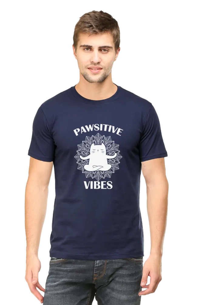 Men Half Sleeves Classic T-Shirt - Pawsitive-Vibes