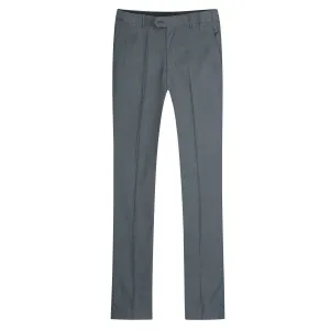 Men's Classic Slim Fit Stretch Flat Front Slacks Dress Pants Dark Grey