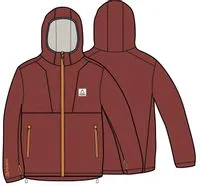 Men's Pinegrove Recycled Polartec® Fleece Hoodie - Red Ochre