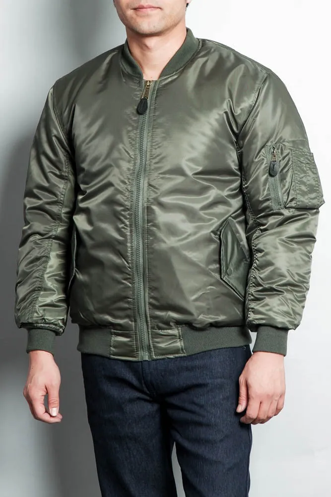 Men's Reversible Padded Bomber Flight Jacket