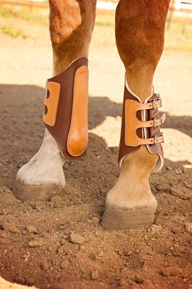 Oxbow Leather Splint Boots with Buckles