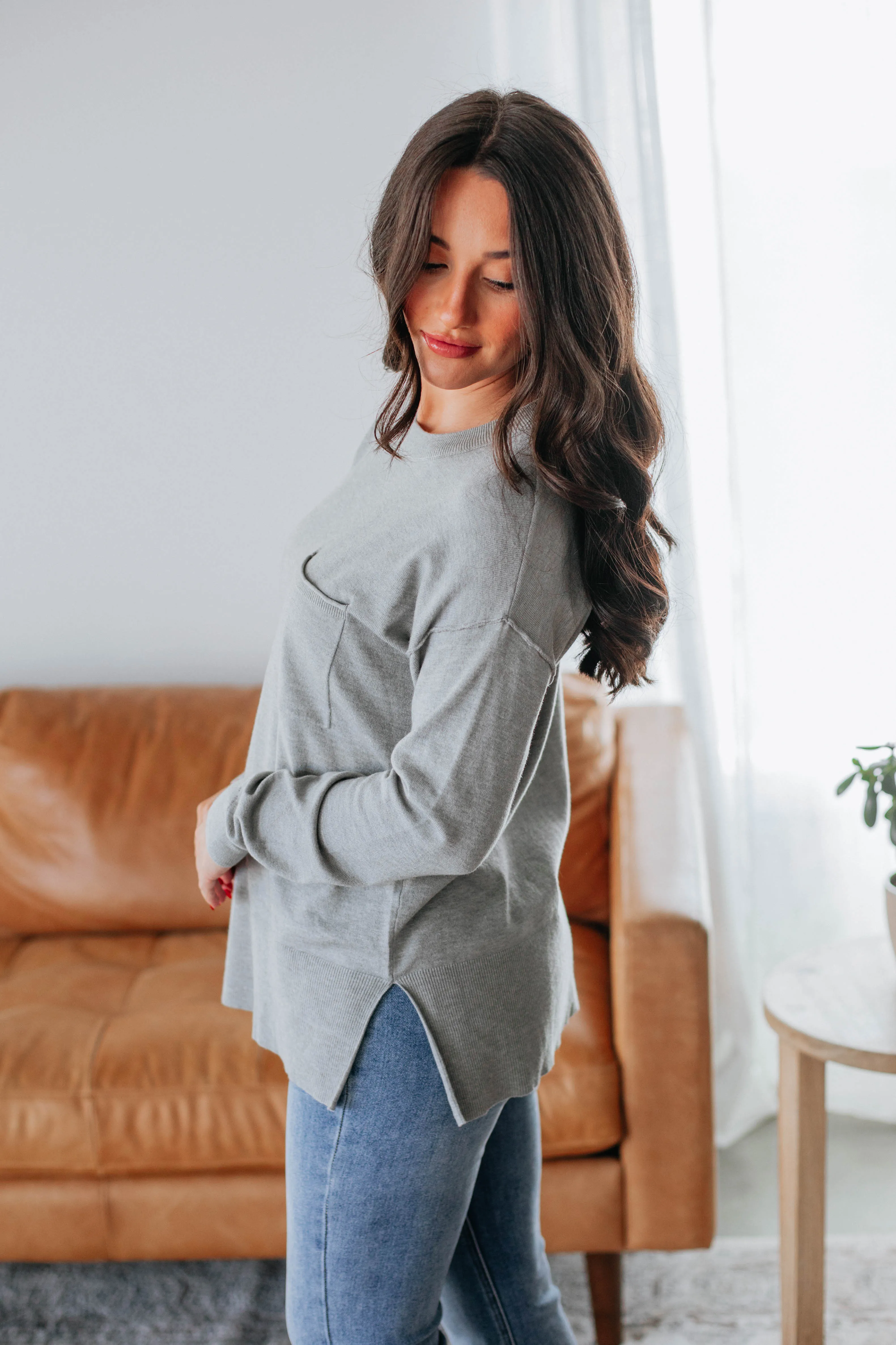 Paula Sweater - Heather Grey