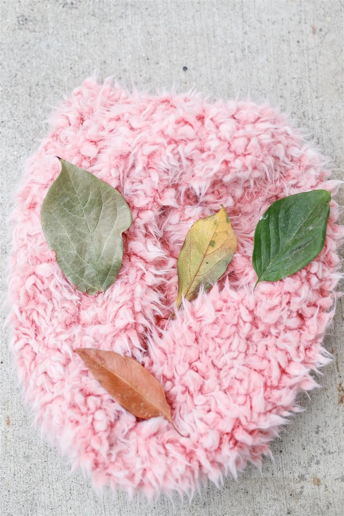 Pink Fluffy Faux Fur Infinity Winter Scarf /3 Pieces