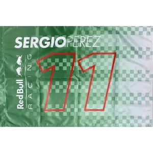 Red Bull Racing F1 Sergio "Checo" Perez Flag - Green