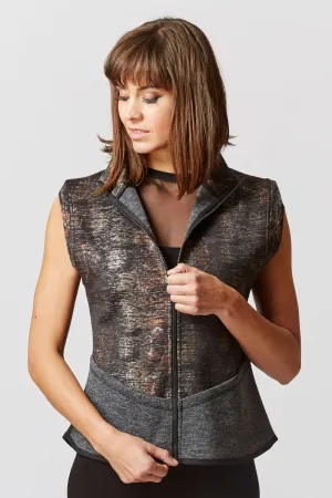 Reversible Luxe Gilet Grey-Snakeskin