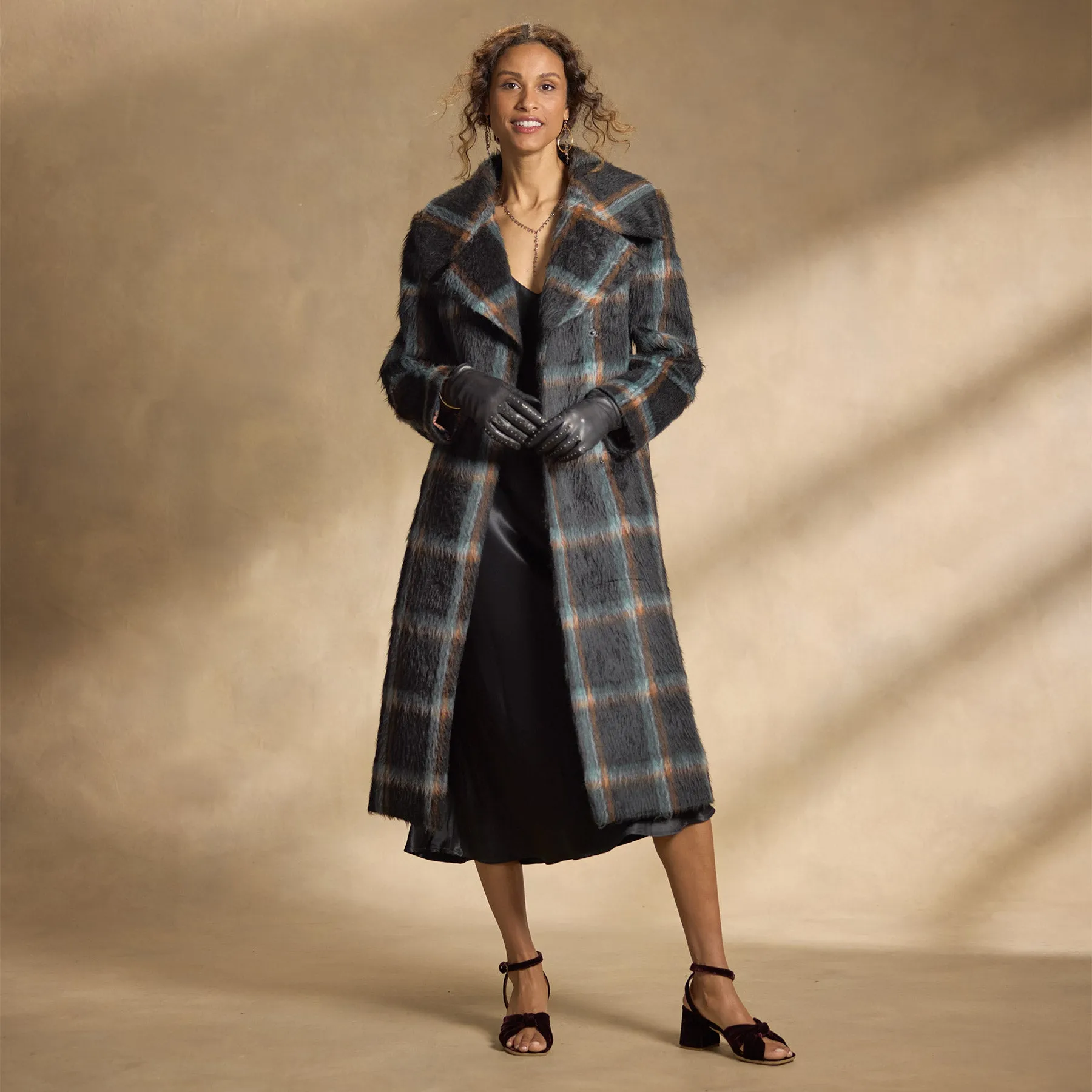 Rosemarie Plaid Coat, Petite