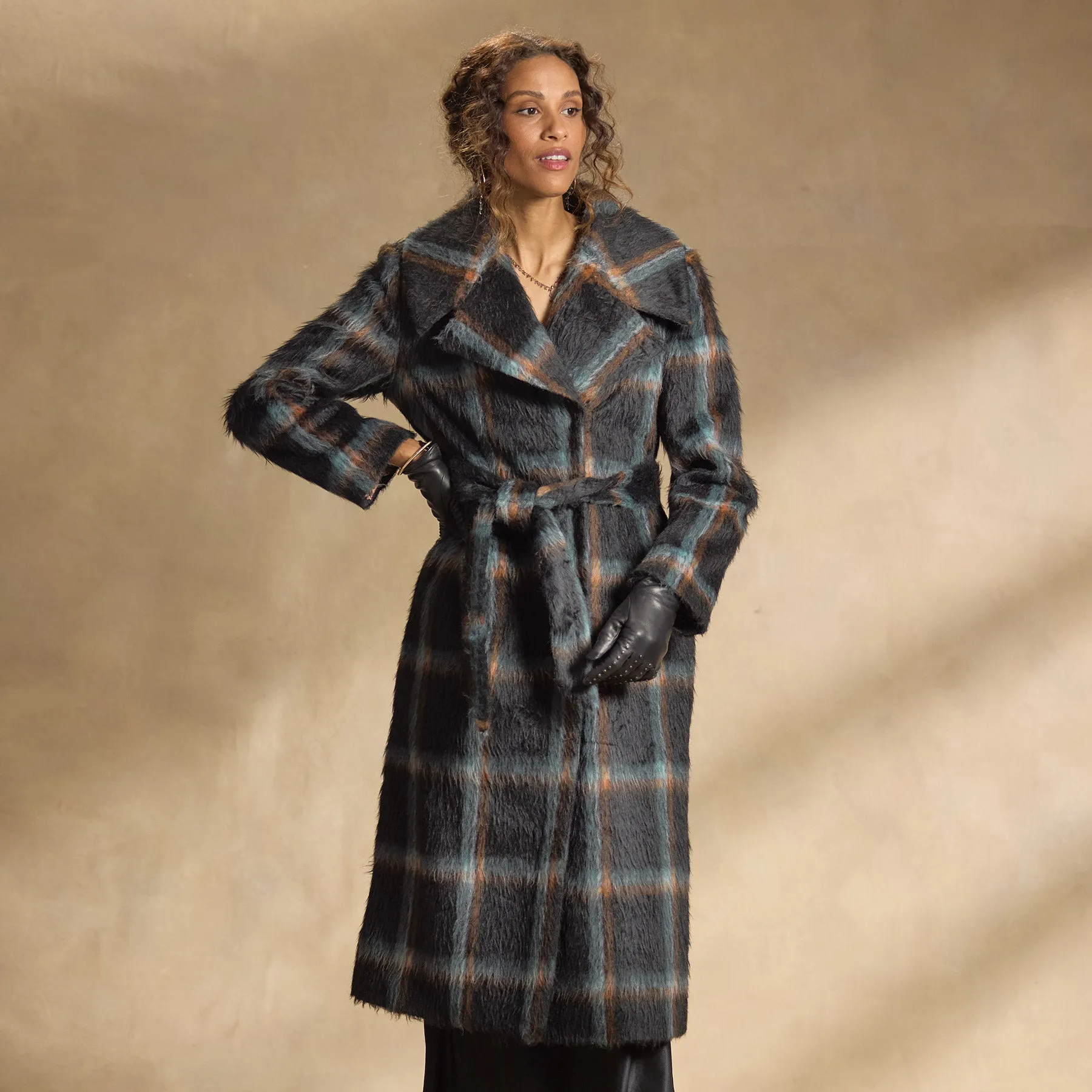 Rosemarie Plaid Coat, Petite