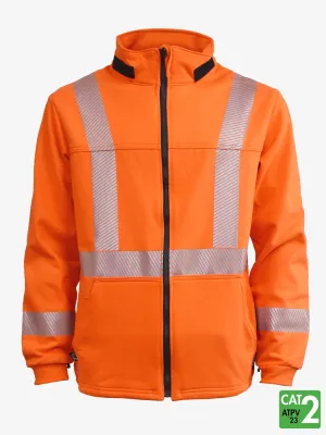 Segmented Striped Fleece Full Zip Jacket By IFR Workwear - Style OSO329