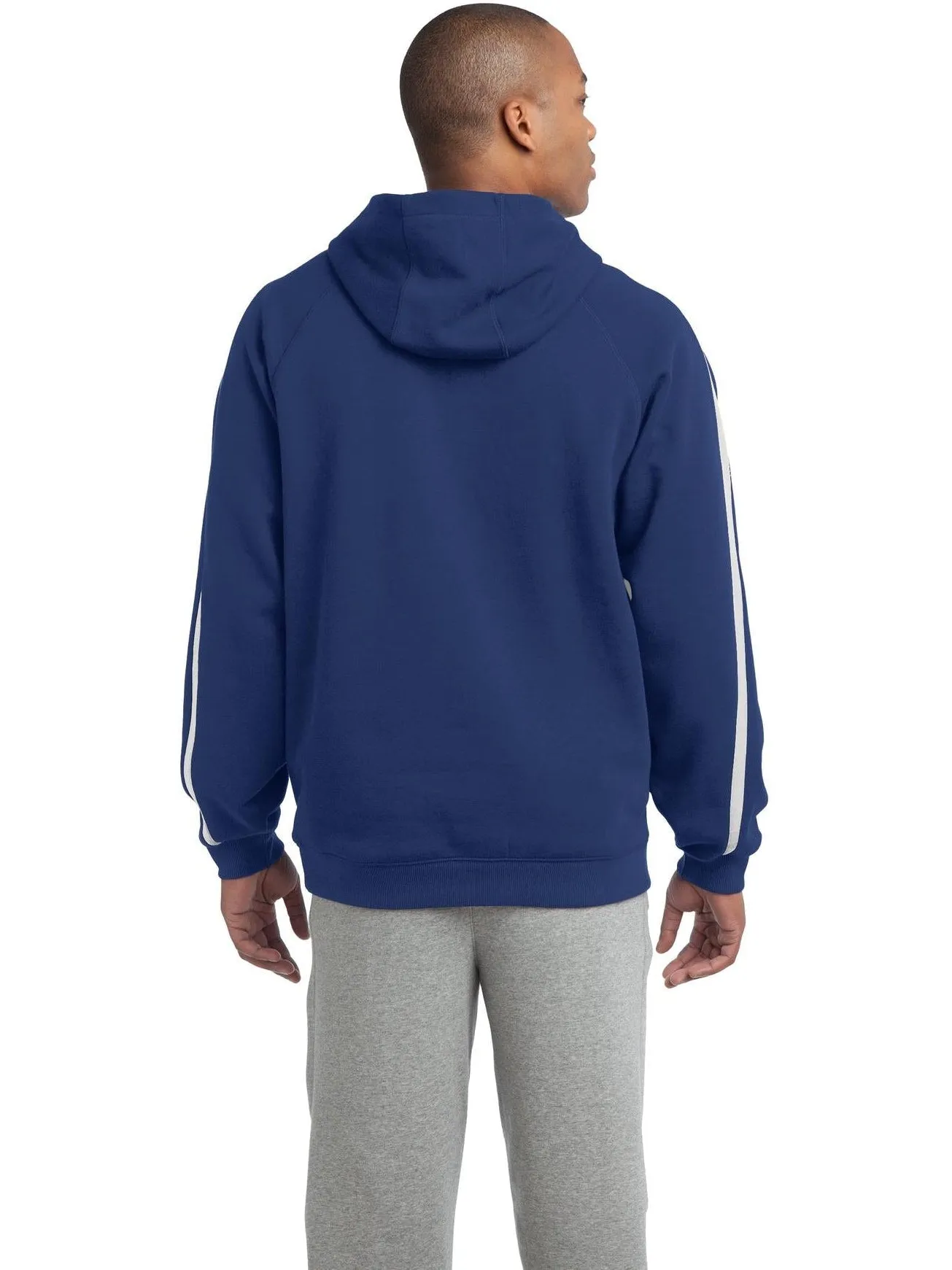 Sport-Tek Sleeve Stripe Pullover Hooded Sweatshirt