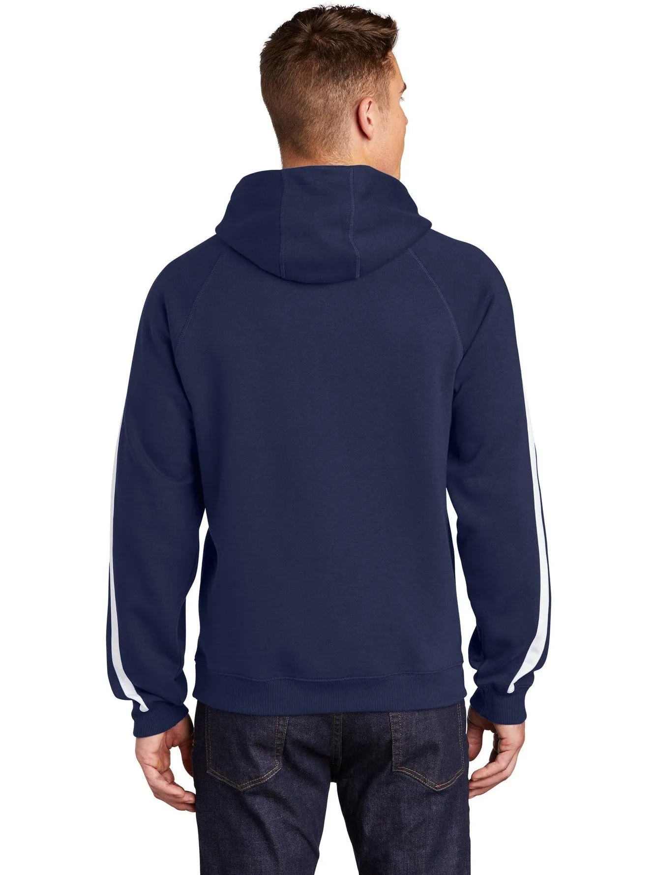 Sport-Tek Sleeve Stripe Pullover Hooded Sweatshirt