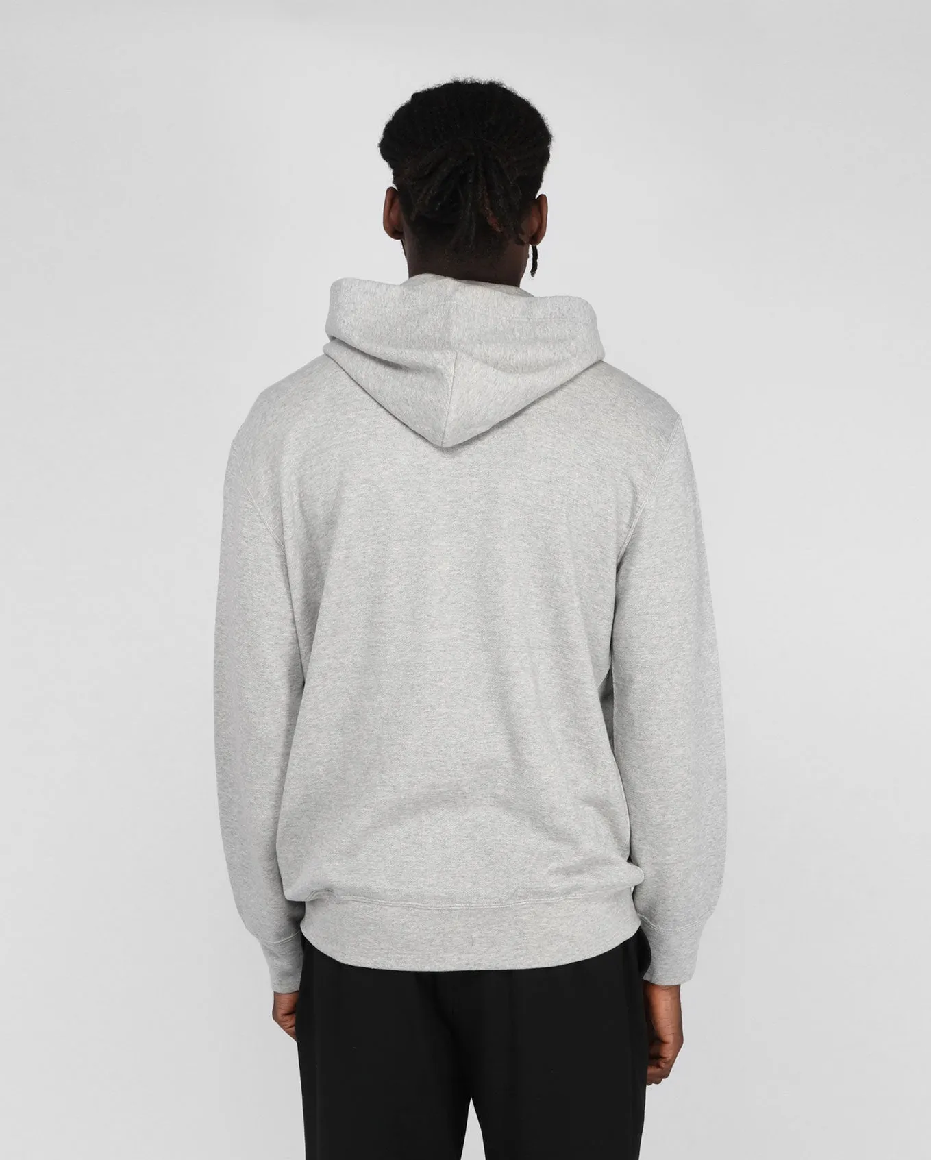 T302 BLACK HEART ZIP UP HOODIE / GREY