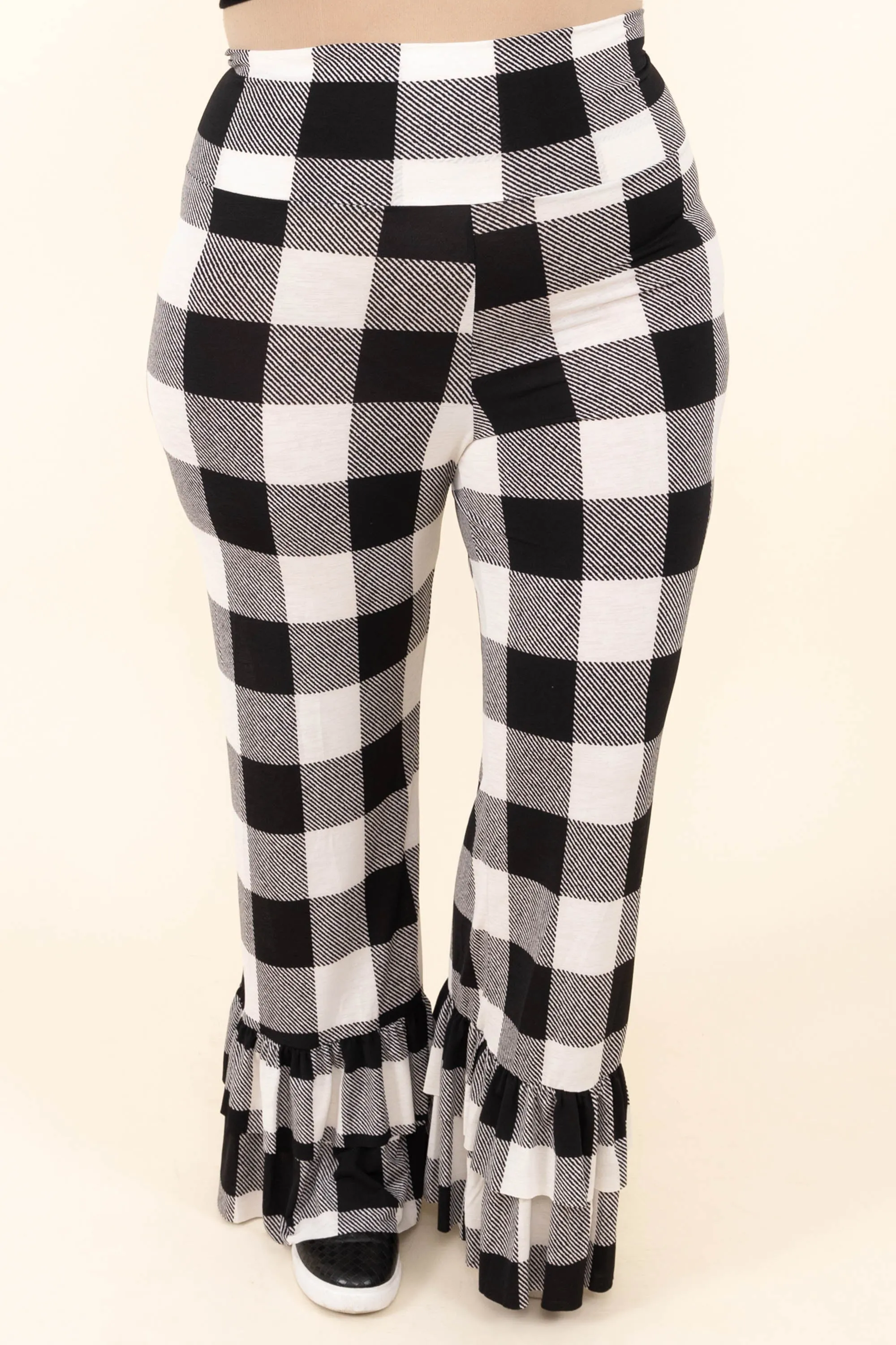 The Big Flare Pants, Black-Ivory