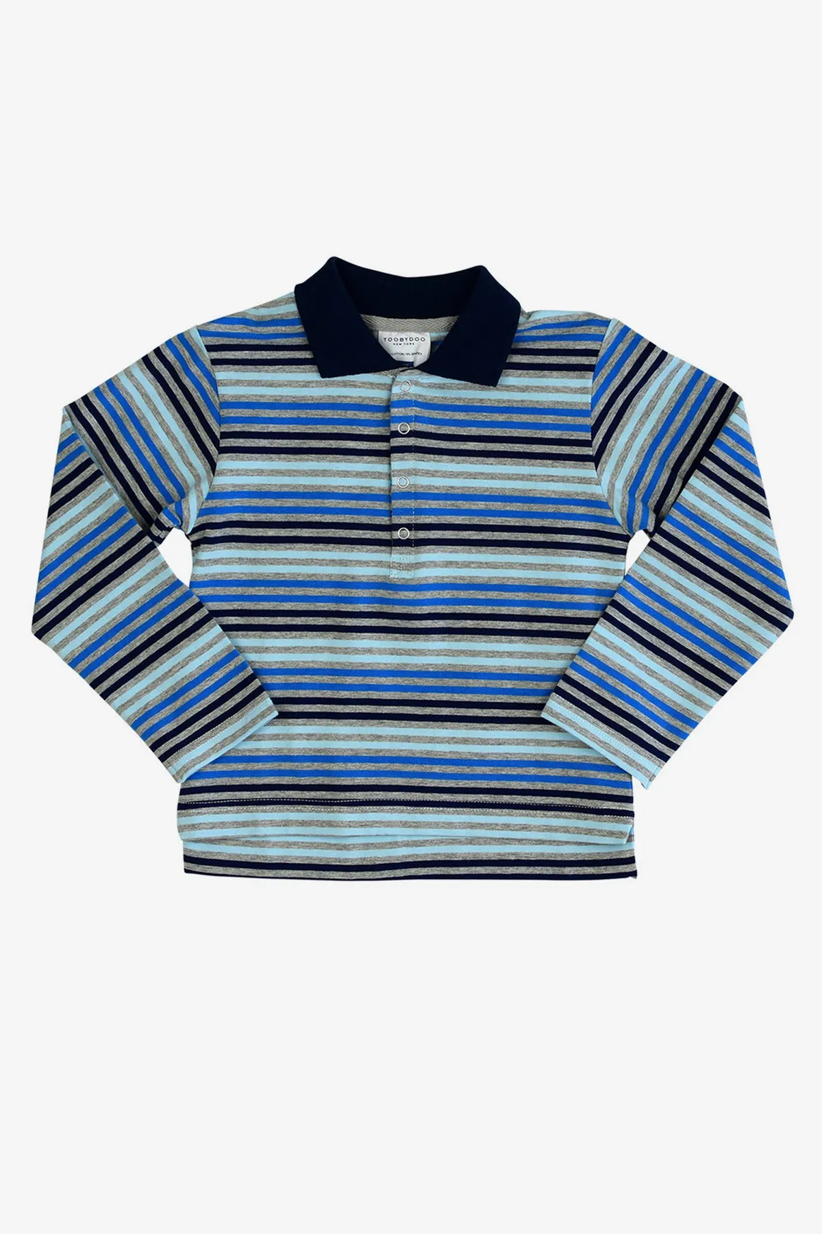 Toobydoo Long Sleeve Polo Boys Shirt - Light Blue