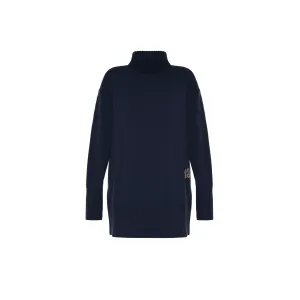 TURTLE NECK KNIT SWEATER- BLUE