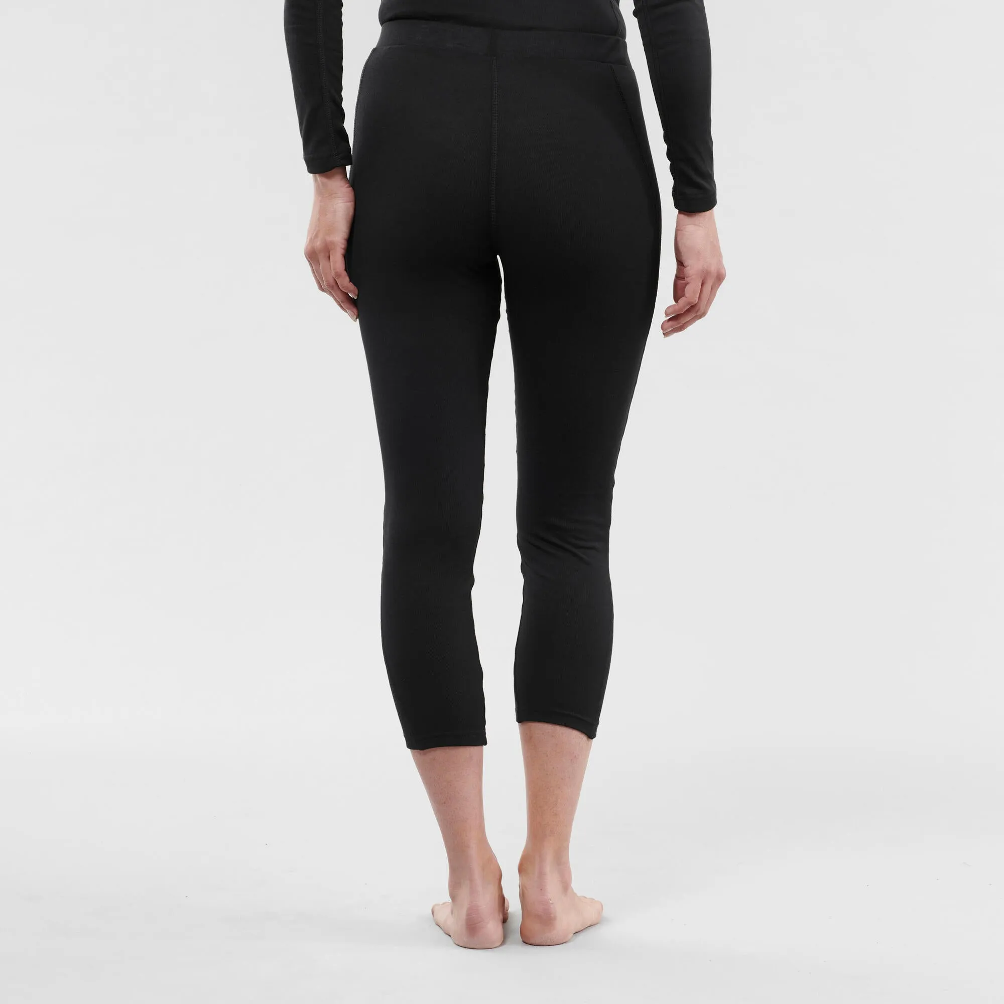 Wedze WOMEN'S SKI BASE LAYER BOTTOM - BL 100 - BLACK