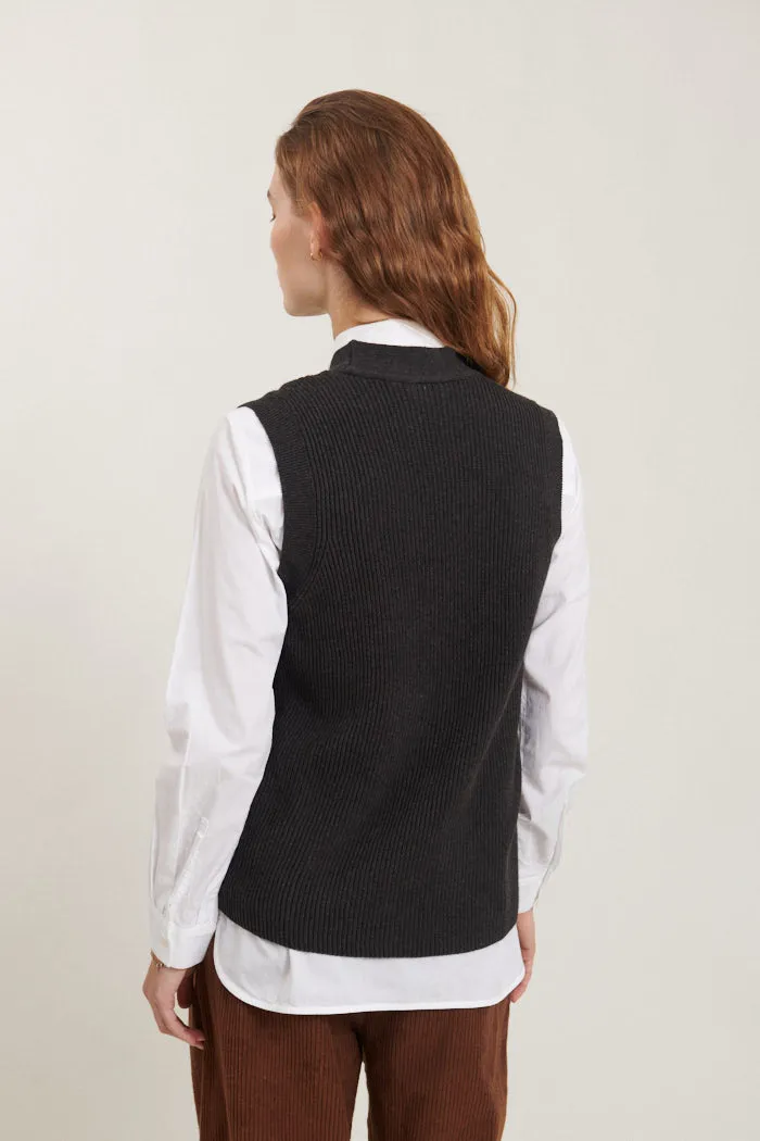 Winie Vest - Dark Grey Mel.