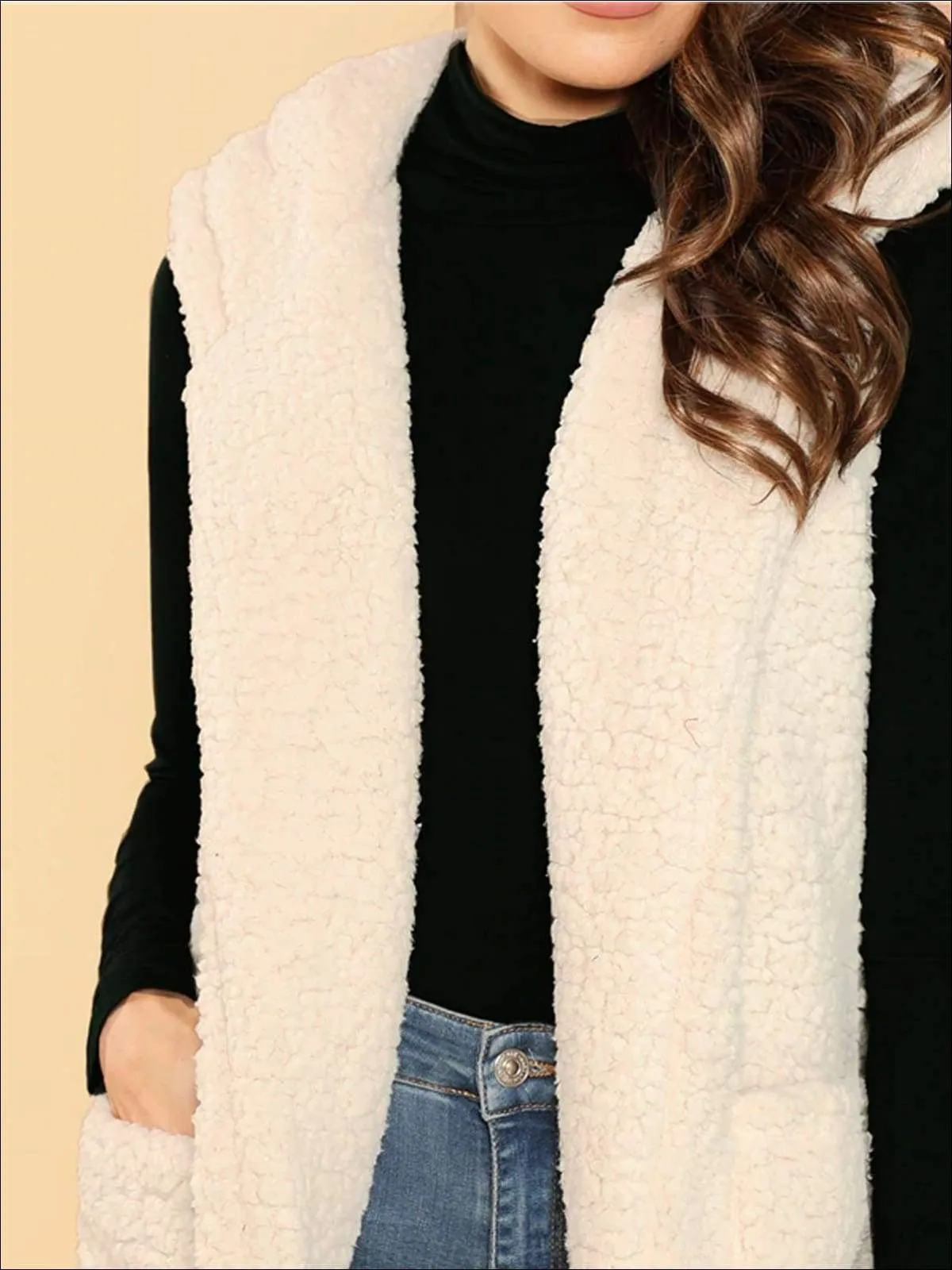 Women's Fashion Hooded Vest with Side Pockets