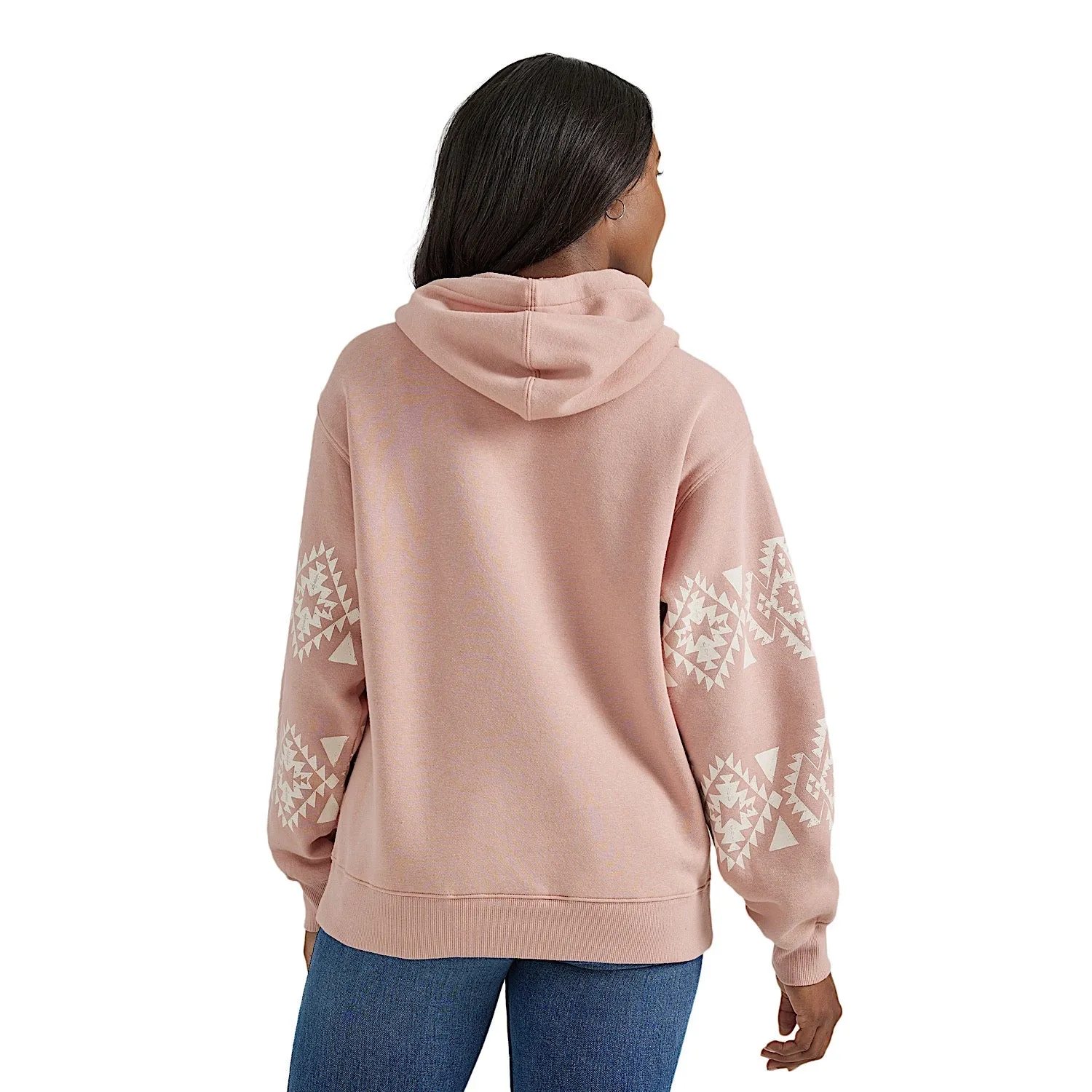 Wrangler Women's Retro Southwestern Logo Hoodie - Pink Geo